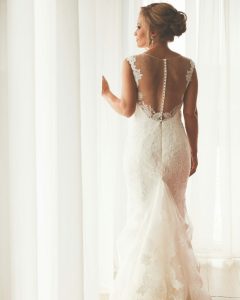 Floral Lace Reception Gown for Wedding Reception