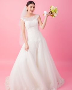 Pink Reception Party Gown for Brides